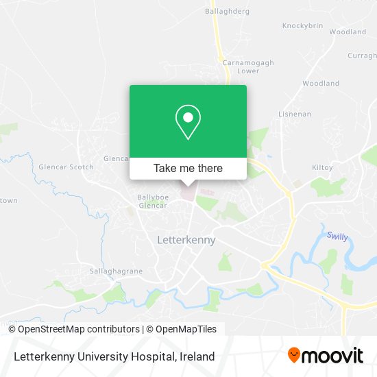 Letterkenny University Hospital map