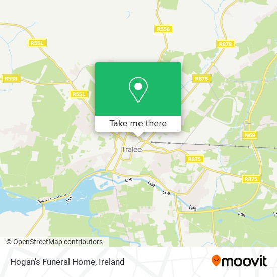 Hogan's Funeral Home map
