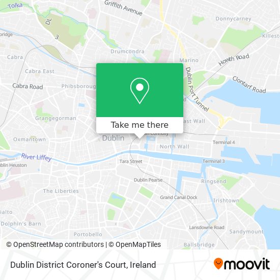 Dublin District Coroner's Court map