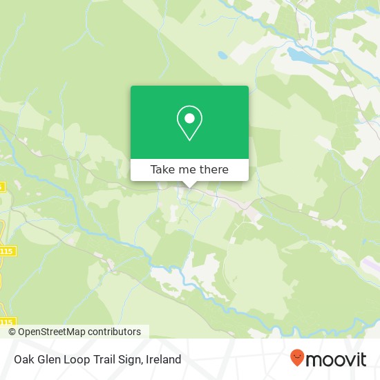 Oak Glen Loop Trail Sign map