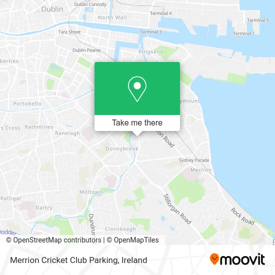 Merrion Cricket Club Parking map