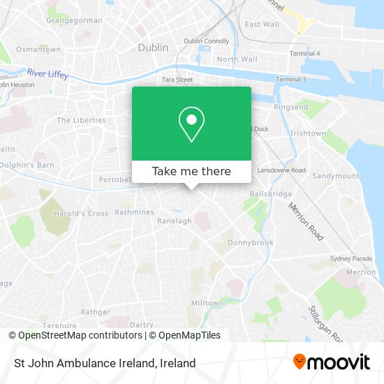 St John Ambulance Ireland map