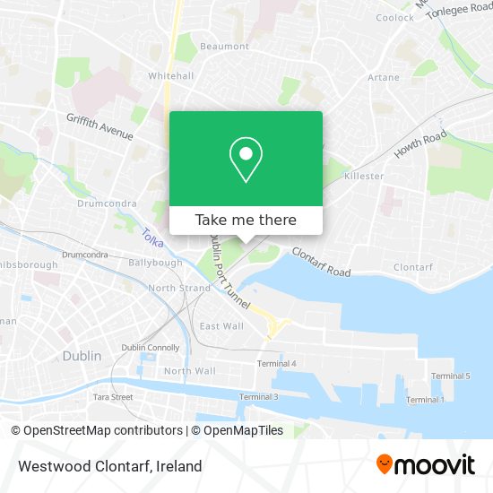 Westwood Clontarf map