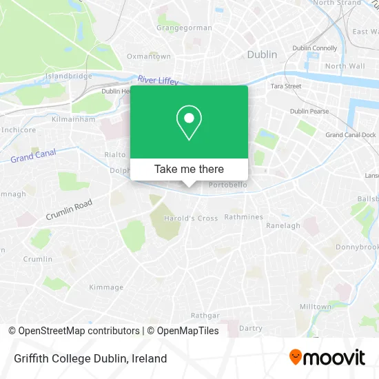 Griffith College Dublin map