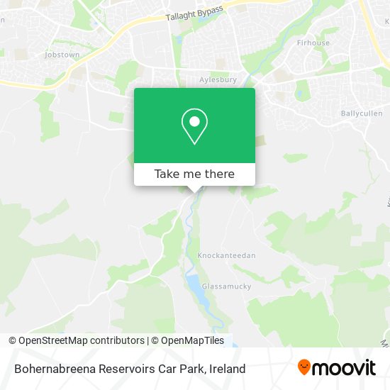 Bohernabreena Reservoirs Car Park map