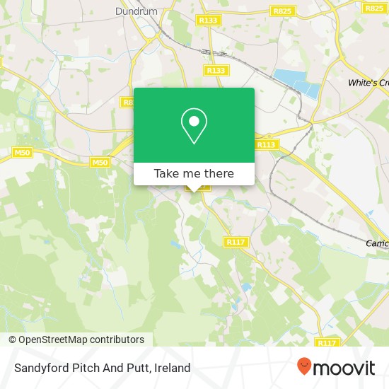 Sandyford Pitch And Putt map