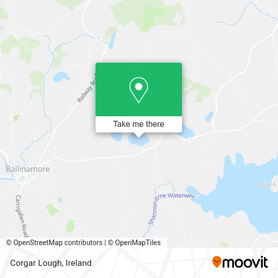 Corgar Lough map