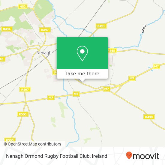 Nenagh Ormond Rugby Football Club map