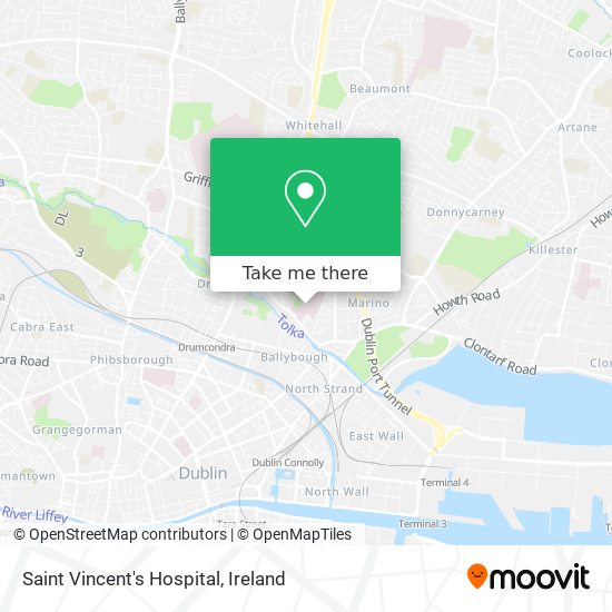 Saint Vincent's Hospital map