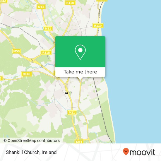 Shankill Church map