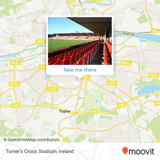 Turner's Cross Stadium map