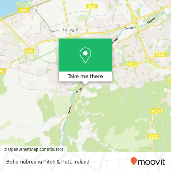 Bohernabreena Pitch & Putt map