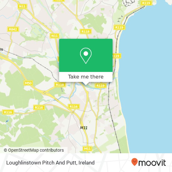 Loughlinstown Pitch And Putt map