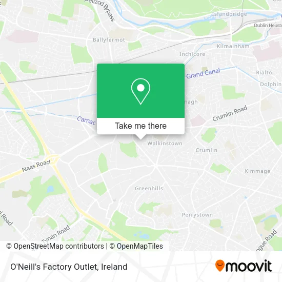 O'Neill's Factory Outlet map