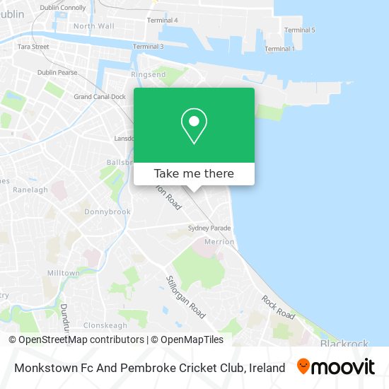 Monkstown Fc And Pembroke Cricket Club map