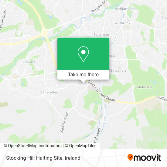 Stocking Hill Halting Site map