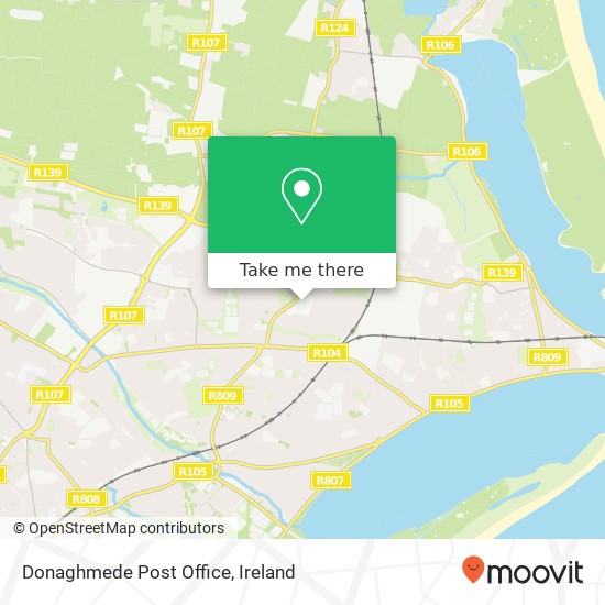 Donaghmede Post Office map