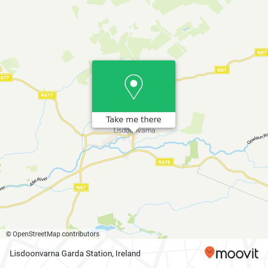 Lisdoonvarna Garda Station map