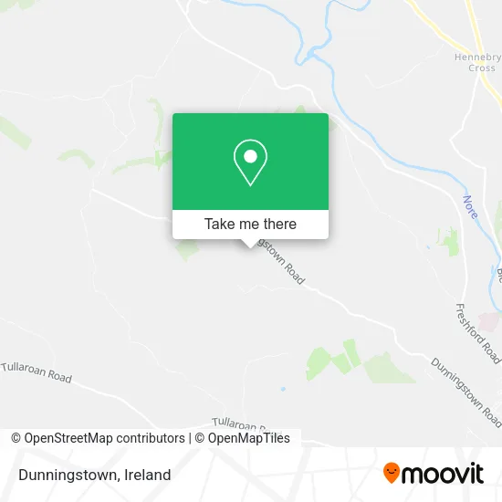 Dunningstown map