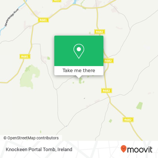 Knockeen Portal Tomb map