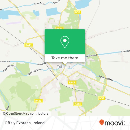 Offaly Express map