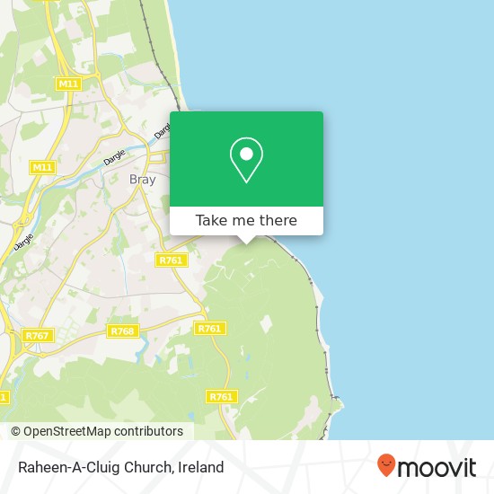 Raheen-A-Cluig Church map