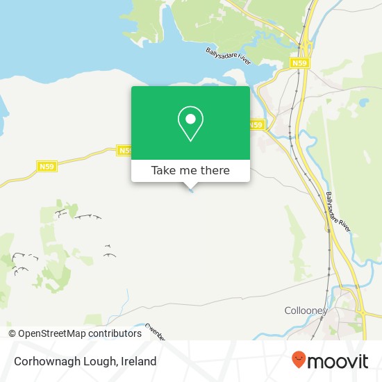 Corhownagh Lough map