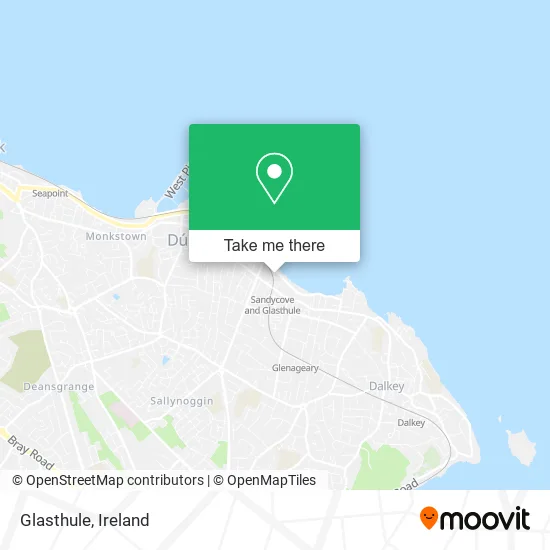 Glasthule map