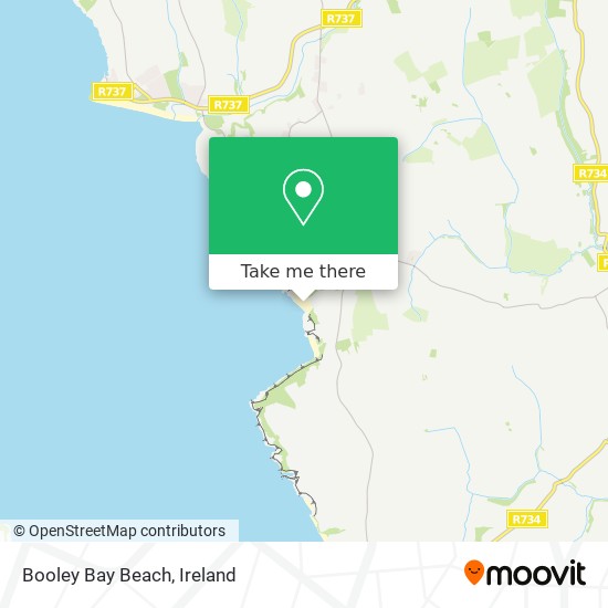 Booley Bay Beach map