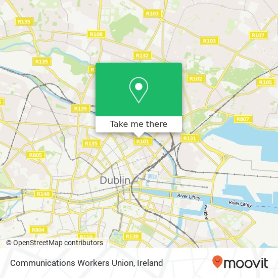 Communications Workers Union map