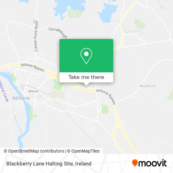 Blackberry Lane Halting Site map