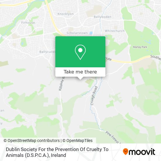 Dublin Society For the Prevention Of Cruelty To Animals (D.S.P.C.A.) map