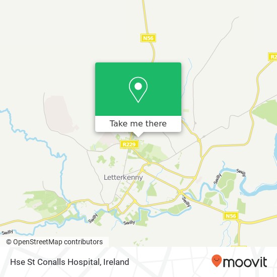 Hse St Conalls Hospital map