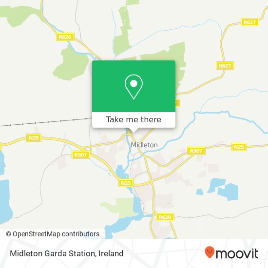 Midleton Garda Station map