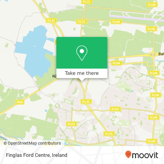Finglas Ford Centre map