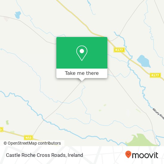 Castle Roche Cross Roads map