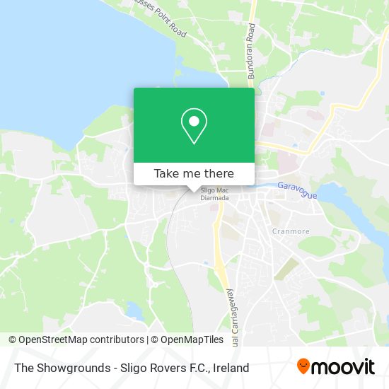 The Showgrounds - Sligo Rovers F.C. map
