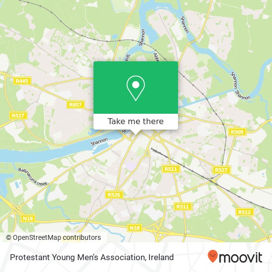 Protestant Young Men's Association map