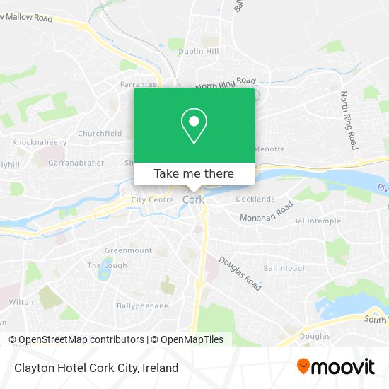 Clayton Hotel Cork City map