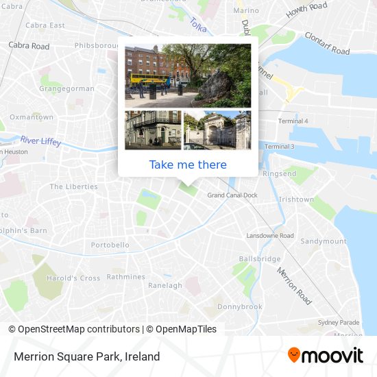 Merrion Square Park map
