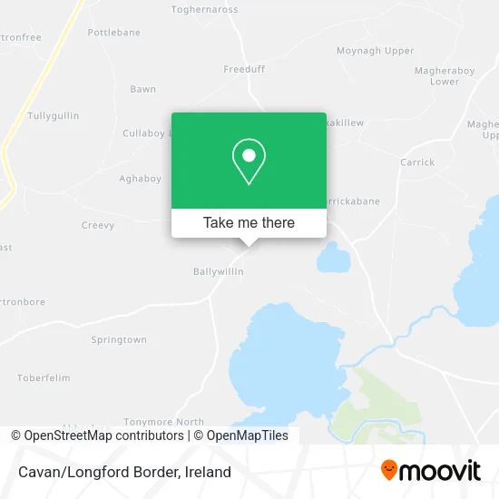 Cavan/Longford Border map