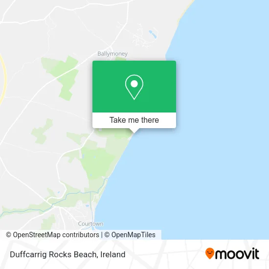 Duffcarrig Rocks Beach map