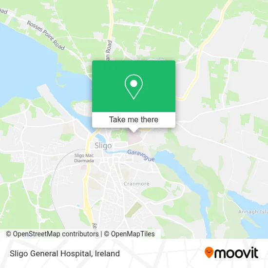 Sligo General Hospital map