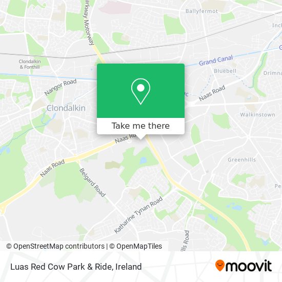 Luas Red Cow Park & Ride map