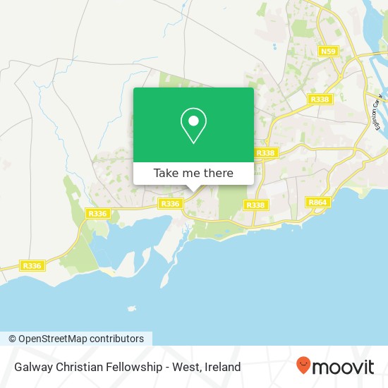 Galway Christian Fellowship - West map