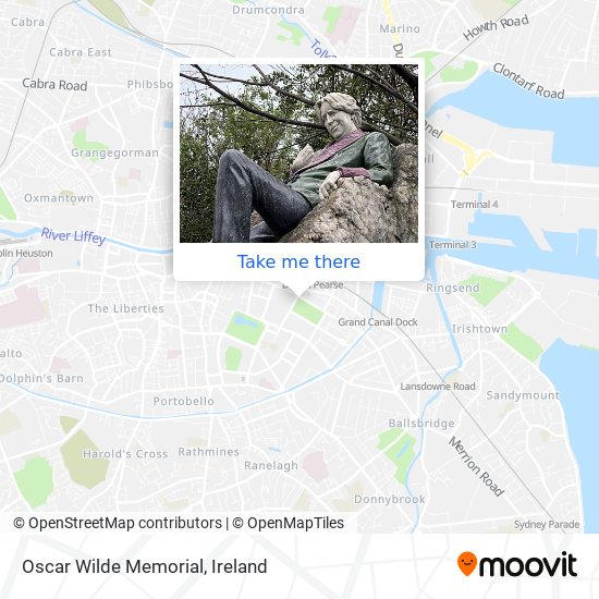 Oscar Wilde Memorial map