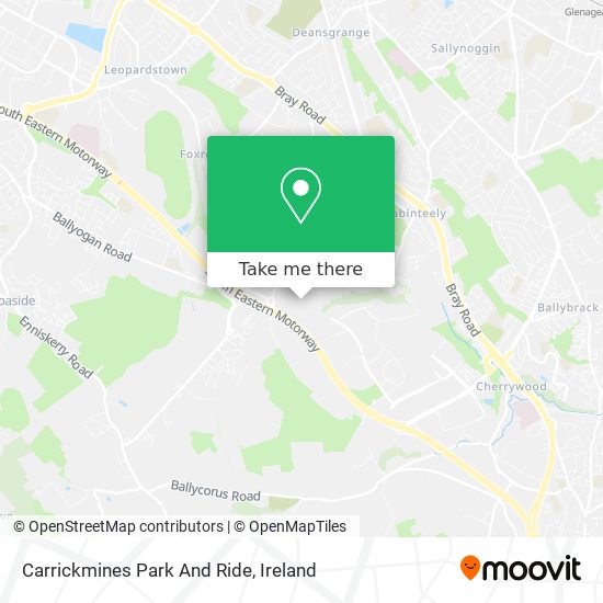 Carrickmines Park And Ride map