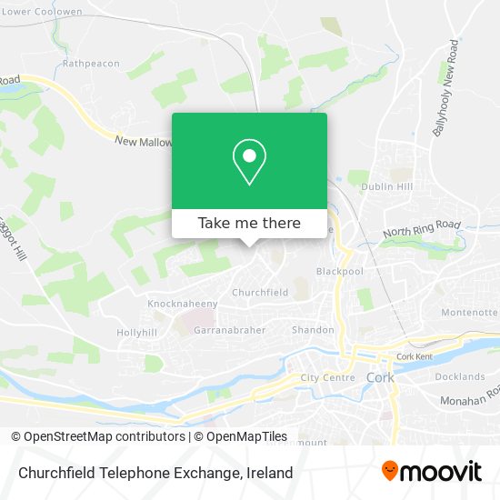 Churchfield Telephone Exchange map