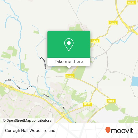 Curragh Hall Wood map