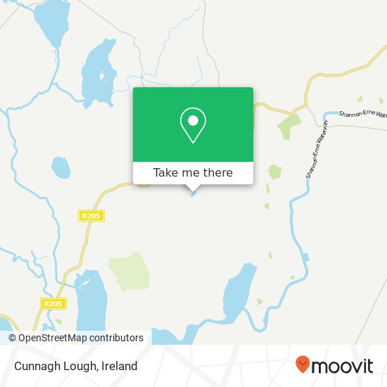Cunnagh Lough map